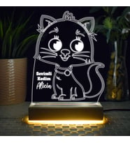 Minnoş Kedicik 3d Led Lamba