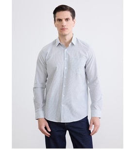 LCW BUSINESS Mavi Regular Fit Kareli Erkek Gömlek