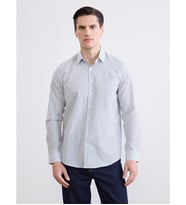 LCW BUSINESS Mavi Regular Fit Kareli Erkek Gömlek