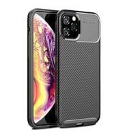 Apple iPhone 12 Pro Max Karbon Desenli Negro Silikon Kılıf (Siyah)