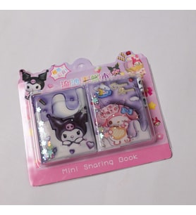 Sanrio Kuromi  Sulu Mini  2'li Stecker Defter 6  cm