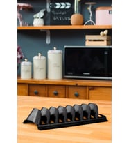 Tencere,Kapak,Tabak,Tava Düzenleyici Raf Stant Organizer 7 Bölmeli Plastik Tabaklık