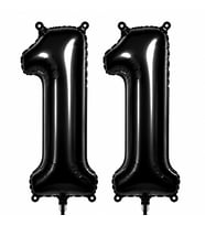 11 Rakam Folyo Balon Siyah Rengi (76 cm)