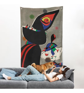 Joan Miro - Gaudi Duvar Örtüsü-7307
