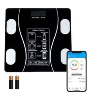 Dijital Baskül Yağ Ölçer Fonksiyonlu Akıllı Baskül Bluetooth Bağlantılı Tartı (5680)