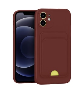 Newface Apple iPhone 11 Kılıf Kelvin Kartvizitli Silikon - Bordo