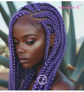 X-Pression Afrika Örgüsü ve Rasta İçin Sentetik saç  165GR-PURPLE2-1