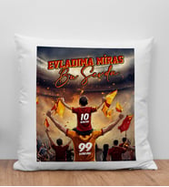 BK Gift Kişiye Özel İsimli Baba-Oğul Sarı Kırmızı Evladıma Miras Bu Sevda Beyaz Kırlent Yastık-2, Doğum Günü Hediyesi, Taraftar Hediyesi
