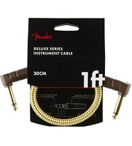 Fender 0990820097 Deluxe L/L Uçlu Tweed Yama Kablosu (30cm) Klasik Tweed Desen 30 cm Uzunluk ve Sağlam Jaklar