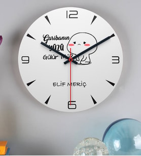 Kişiye Özel Garibanın Yüzü Gülür Mü Esprili Duvar Saati