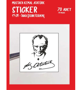 Mustafa Kemal Atatürk Etiket 70 Adet