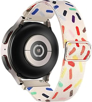 Bahar Serisi 18mm Esnek Kumaş Kordon Huawei ile Uyumlu GT5 41mm/GT5 Pro 42mm/GT4 41mm için Terleme Karşıtı Nefes Alabilen Bileğe Göre Ayarlanabilen Elastik Kayış