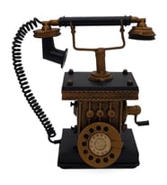 Dekoratif Antika Telefon Tasarımlı Metal Kumbara