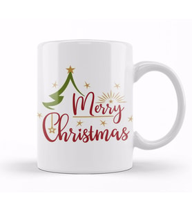 Yılbaşı Yeni Yıl Konseptli Merry Christmas 011 Kupa Bardak Porselen