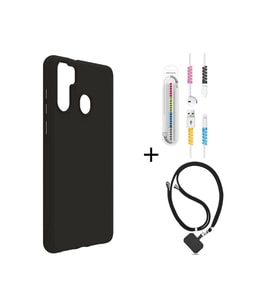Reeder P13 Blue Max Kılıf Siyah Life+kablo Koruyucu+boyun Askısı