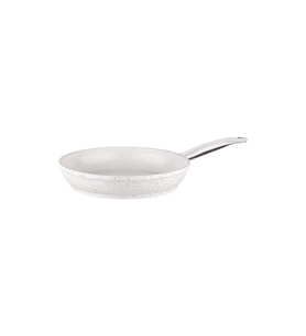 Şık Beyaz Granit Döküm Tava 26 cm, Dayanıklı ve Sağlam Tasarım