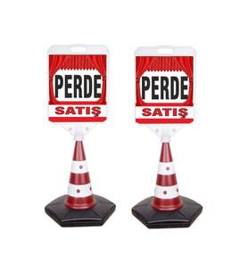Perde Satıs Temalı Reklam Ve Uyarı Dubası 2 Adet