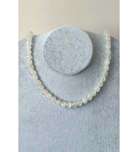6 Mm Selenit Doğaltaş Kolye