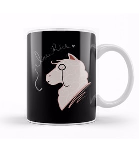 Funny I m Rich Llama Cute Fancy Llama Kupa Bardak Porselen