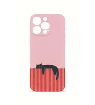 iPhone 15 Pro Vorian İnce Kamera Korumalı Mika Kılıf Lazy Cat Sunset