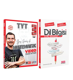 Full Matematik TYT Matematik Video Ders Kitabı ve AKM Dil Bilgisi Soru Bankası Seti 2 Kitap