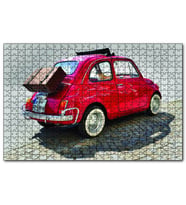Cakapuzzle  Fİat Bis Yolda 120 Parça Puzzle Yapboz MDF (Ahşap)