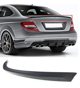 Mercedes C W204 Bagaj Üstü Spoiler Parlak Siyah Spoyler Plastik İthal 2007-2014