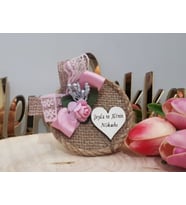Hayaller Dükkanı 30 Adet Hasır ve Çiçek Süslü Tabla Magnet Hediyelik