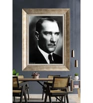 Gümüş Çerçeveli Atatürk Tablo za168