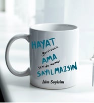 Komik - Esprili Kupaa HAYAT GARİP SENDE NORMAL DEĞİLSİN Tasarımlı Komik Kupaa Bardakk