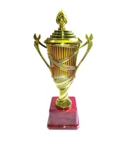Avessa 586-80A Kapaklı Kupa Kırmızı Zemin 30cm (Altın)