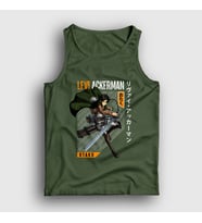 Presmono Unisex Haki Levi Fan Anime Attack On Titan Atlet 125643tt (Haki)