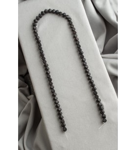 Hematit Doğal Taş Mat Siyah Burgu Kesim 6x6mm Dizi