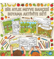 Çocuk Boyama Kitabı Meyve Boyama Kitabı Eğitici Çocuk Aktivite Kitabı A4 30 Sayfa