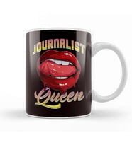 Journalist Queen Journalism Interview Writer Author Reporter Kupa Bardak Porselen