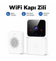 Kameralı Kapı Zili WiFi Bağlantılı Anında Bildirim ve Görüntülü Görüşme Özellikli