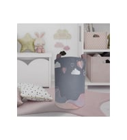 MEKTA HOME BEBEK VE ÇOCUK ODASI Kalp ve Bulut Balon Desenli Oyuncak Sepeti