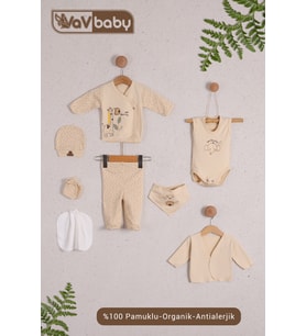 VaVBaby Organik Hastane Çıkışı 8’li Zoo Family