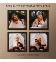 10 ADET 10x10 SİYAH KARE FOTO BASKI