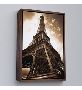 Çerçeveli Fransa Paris Eyfel Kulesi Duvar Tablosu (Kahverengi)