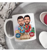 Kişiye Özel Karikatürlü Yakın Dostlar Kupa Bardak