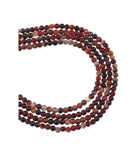 4 MM Gri Kahve Akik Taşı Dizi - Dizi0254 (Kahverengi - Bej)