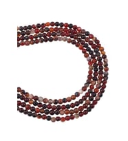 4 MM Gri Kahve Akik Taşı Dizi - Dizi0254 (Kahverengi - Bej)