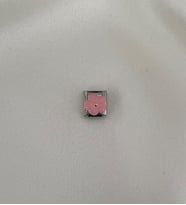 İtalyan Charm Pembe Çiçek (Gümüş)