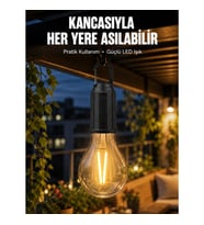 Mey İthalat® Taşınabilir Şarjlı Led Ampul Askılı Lamba Kamp Bahçe Lambası