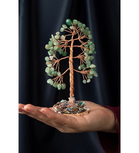 Aventurin Taşı El Yapımı 6x12cm Doğal Taş Dekoratif Hayat Ağacı