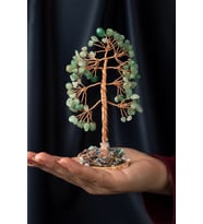 Aventurin Taşı El Yapımı 6x12cm Doğal Taş Dekoratif Hayat Ağacı
