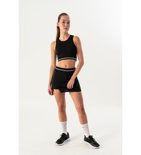 Maraton SlimFit Kadın Bisiklet Yaka Siyah Bra