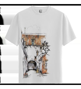 Vintage Alley - %100 Pamuklu Kadın Beyaz Tişört - Premium Quality