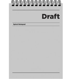 Color A5 Çizgili Bloknot Draft - Gri